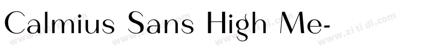 Calmius Sans High Me字体转换